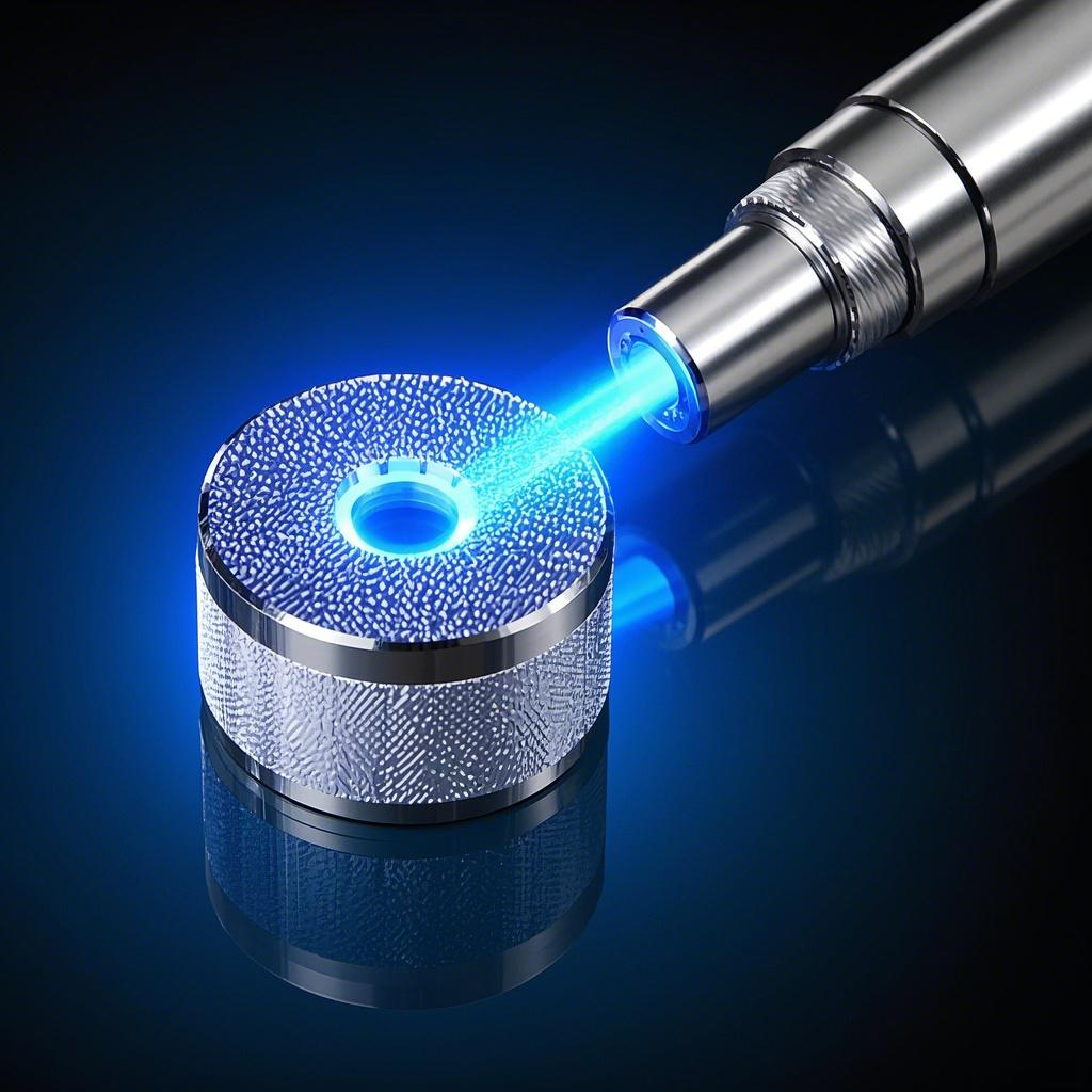 光纖激光器加工鈦合金表面微觀結構示意圖