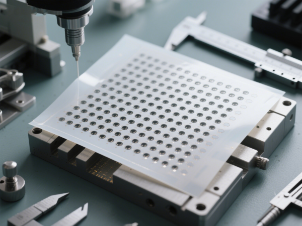 PI膜皮秒激光微孔加工效果圖